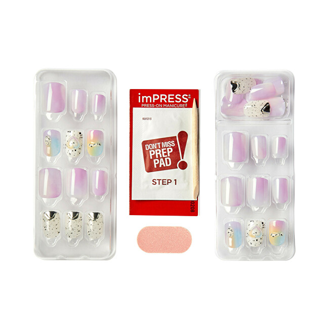 Kiss Self-adhesive nails imPRESS Premium - Sweet Life 30 pcs priemonė nagams