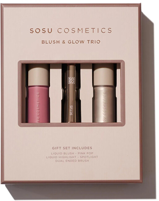 SOSU Cosmetics Gift set of decorative cosmetics Blush & Glow Trio Moterims
