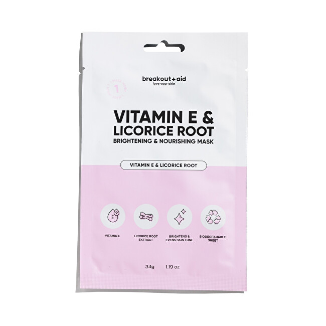 Breakout+aid Brightening mask with vitamin E and licorice Drėkinamasis veido kremas Moterims