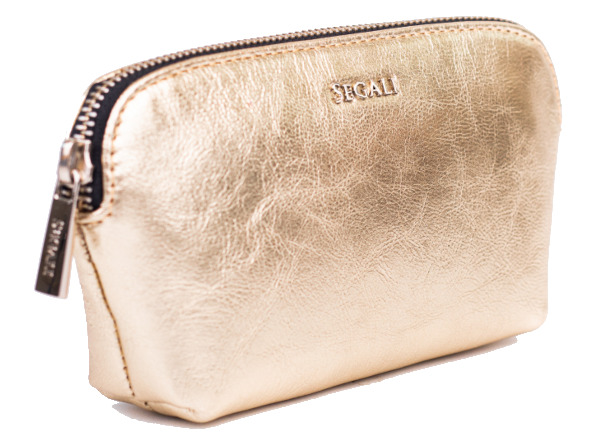 SEGALI Leather bag etue A4 Gold kosmetinė