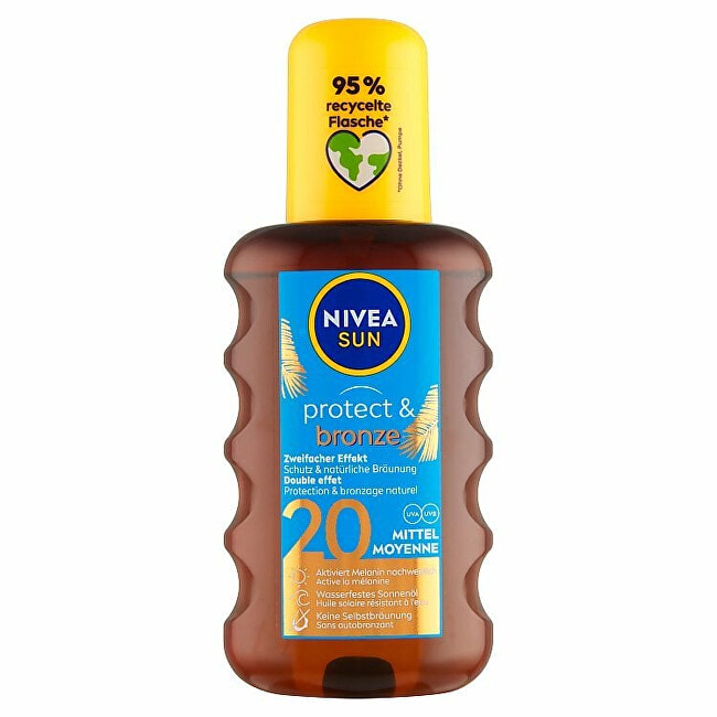 Nivea Suntan oil spray tanning supporting SPF 20 Sun (Protect & Bronze Oil) 200 ml 200ml Unisex