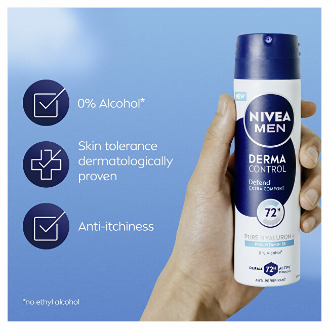 Nivea Antiperspirant spray Men Derma Control Defend (Antiperspirant) 150 ml 150ml dezodorantas