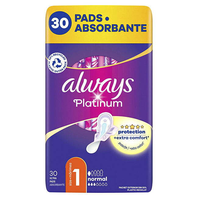 Always Ultra Platinum Normal sanitary napkins 30 pcs Moterims