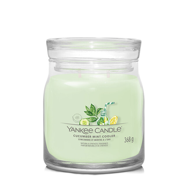 Yankee Candle Aromatic candle Signature glass medium Cucumber Mint Cooler 368 g Unisex