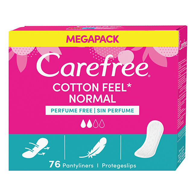 Carefree Panty liners with extracts of cotton Cotton 56 ks Moterims