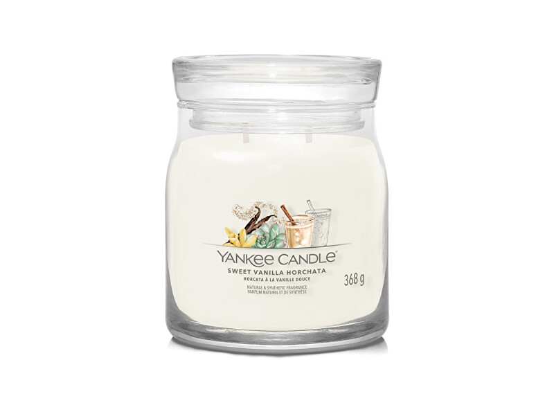 Yankee Candle Aromatic candle Signature glass medium Sweet Vanilla Horchata 368 g Unisex