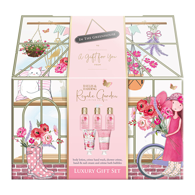 Baylis & Harding Body Care Gift Set - Royale Garden, 5pcs Vonios ir du&scaron;o priemonė Moterims