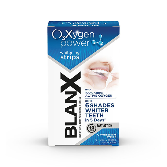 BlanX Teeth whitening strips Oxygen Power Whitening Strips 10 pcs Dantų balinimui Specialios paskirties burnos priežiūra Unisex