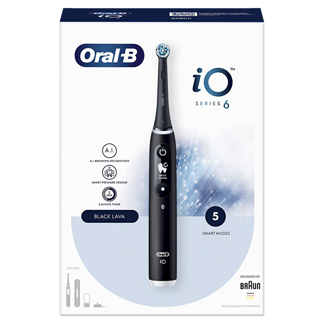 Oral B Electric toothbrush Series iO 6 Black Onyx dantų &scaron;epetėlis