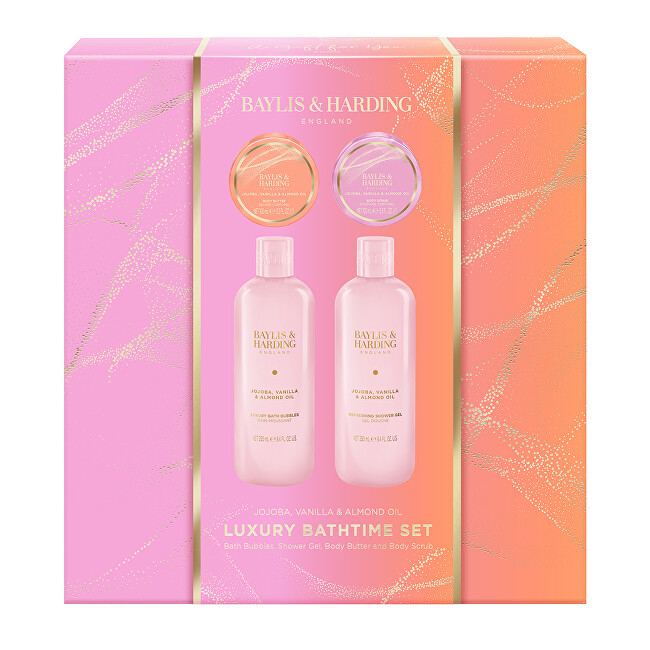 Baylis & Harding Jojoba, Vanilla & Almond Oil Bathtime Set 4 pcs Gift Set Moterims