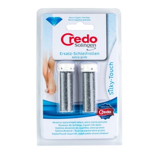 Credo Solingen Replacement Sanding Rollers for Heel Brush - Extra Coarse Silk y Touch Sapphire Crystals Unisex