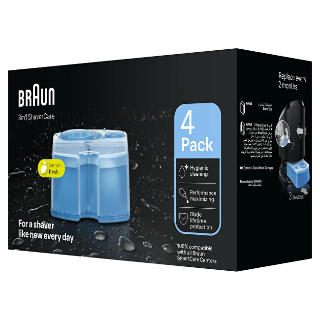 Braun Replacement cartridges for 3in1 ShaverCare cleaning stations 4 pcs skustuvas