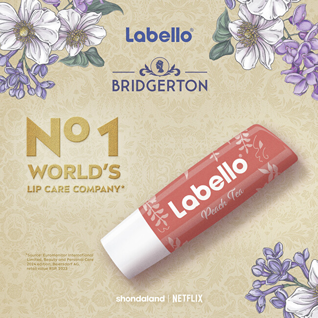 Labello Bridgerton Peach Tea Lip Balm 4.8 g lūpų balzamas