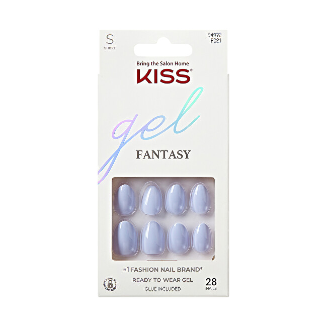 Kiss Gel Fantasy Day 1 - Blue 28 pcs. priemonė nagams