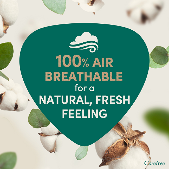 Carefree Organic Cotton Normal Panty Liners 30 ks Intymios higienos priemonė