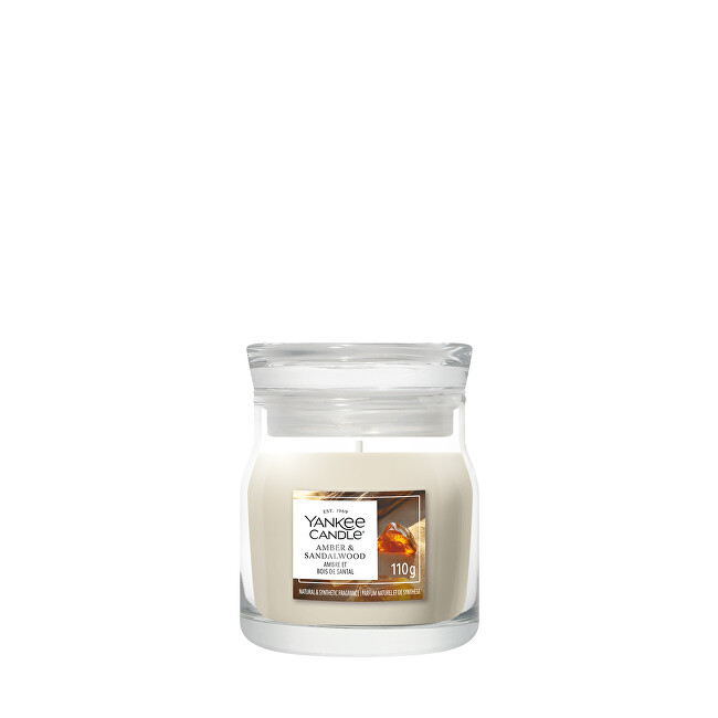 Yankee Candle Aromatic candle Signature glass small Amber & Sandalwood 110 g kvepianti žvakė