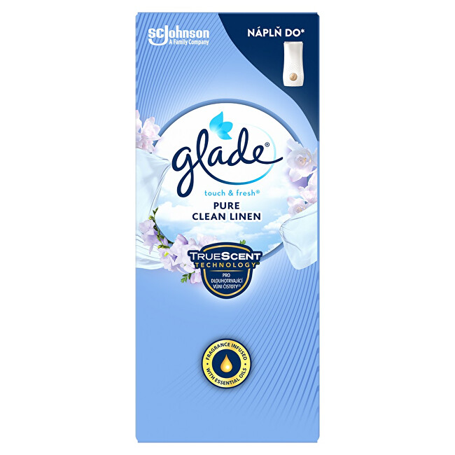 Glade Touch & Fresh Pure Clean Linen air freshener refill 10 ml 10ml namų kvapas