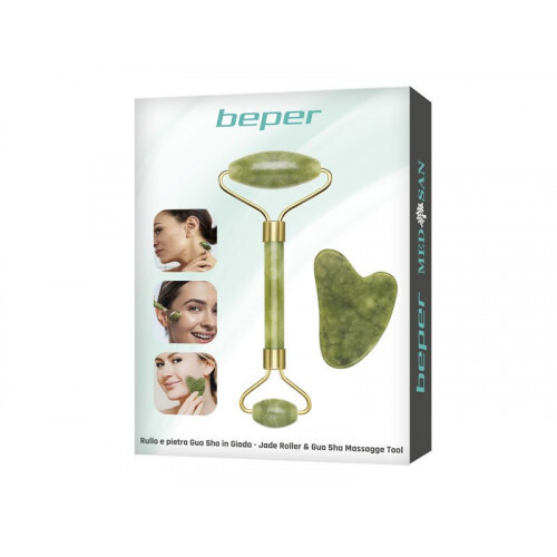 Beper Jade Massage Roller & Gua Sha Massage Stone C301ABE101 vietinės priežiūros priemonė