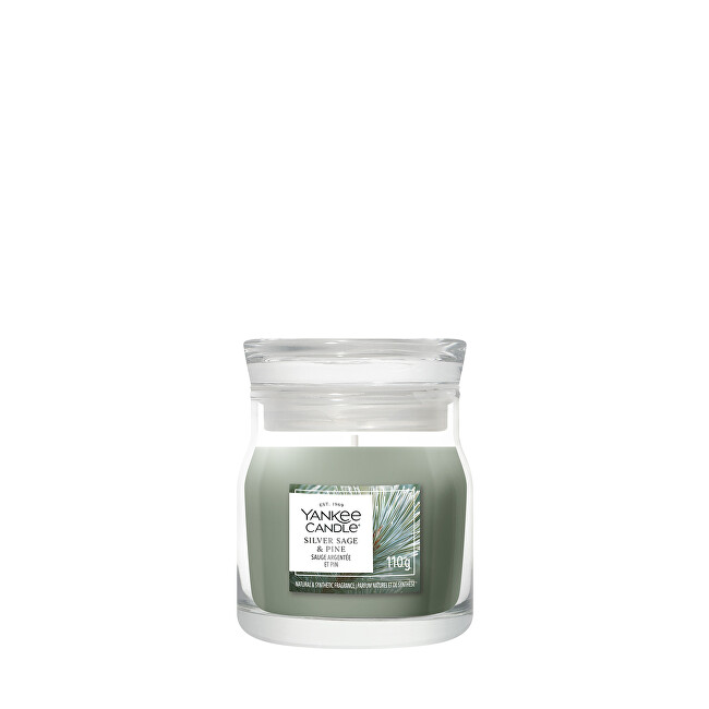 Yankee Candle Signature scented candle glass small Silver Sage & Pine 110 g kvepianti žvakė