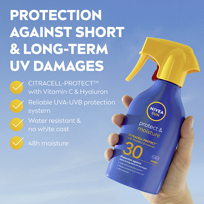Nivea Sunscreen Spray SPF 30 Protect & Moisture 250 ml 250ml Unisex