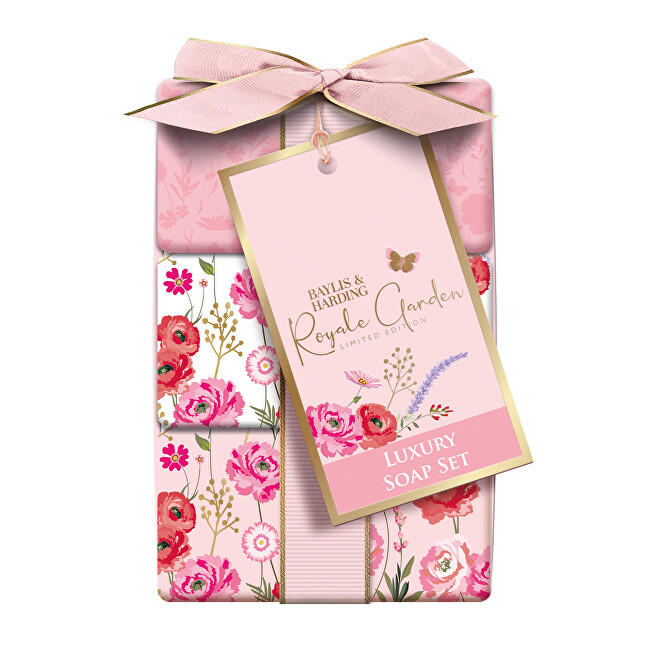 Baylis & Harding Royale Garden soap gift set 3 pcs Vonios ir du&scaron;o priemonė Moterims