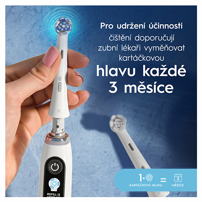 Oral B Ultimate Clean iO White replacement brush heads 4 pcs dantų &scaron;epetėlis