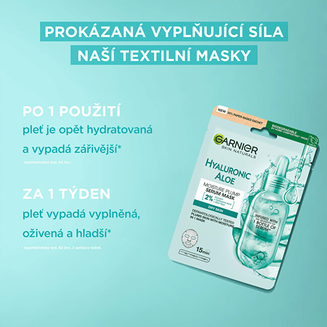 Garnier Set of fabric face masks Party Mix 4+1 pcs Moterims