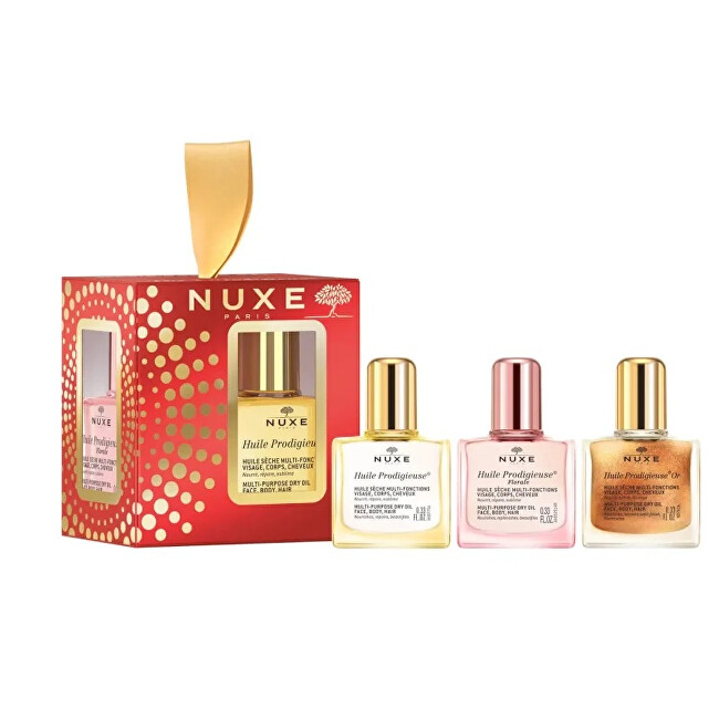 Nuxe Prodigious Oils Mini Multifunctional Dry Oils Gift Set atstatomoji plaukų priežiūros priemonė