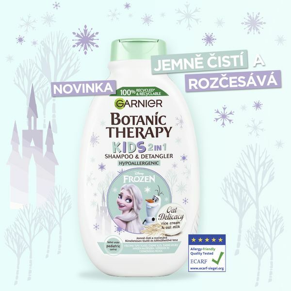 Garnier Ice Kingdom Botanic Therapy Oat Delicacy (Shampoo & Detangler) 400 ml 400ml plaukų balzamas