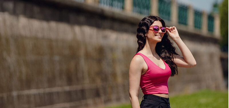 Vuch Polarizačn&iacute; slunečn&iacute; br&yacute;le Foxy Dotty Pink akiniai nuo saulės