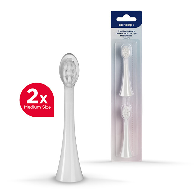 Concept Replacement heads for children&acute;s toothbrushes ZK6010, ZK6020 Medium ZK0062 2 pcs dantų &scaron;epetėlis