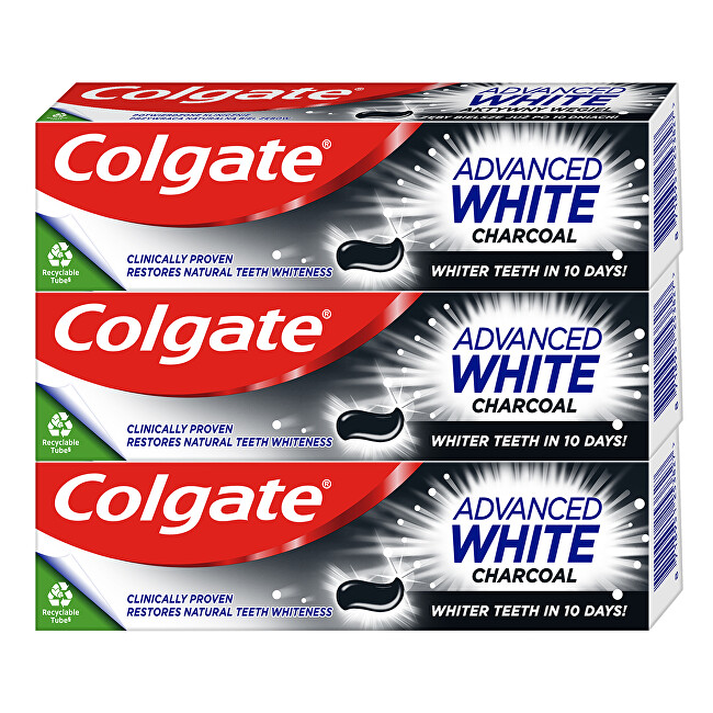 Colgate Advanced White Charcoal whitening toothpaste 3 x 75 ml 75ml Unisex