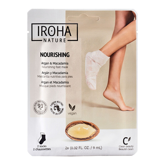 Iroha Argan Nourishing Foot Mask 2 x 9 ml 9ml kojų kaukė