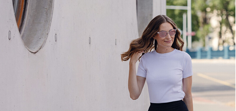 Vuch D&aacute;msk&eacute; polarizačn&iacute; slunečn&iacute; br&yacute;le Sollary Transparent Pink akiniai nuo saulės