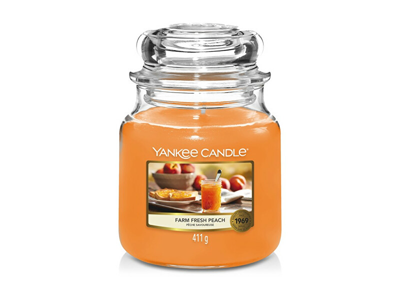 Yankee Candle Aromatic candle Classic medium Farm Fresh Peach 411 g Unisex