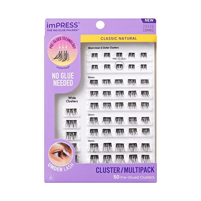 Kiss imPRESS Pre-glued Cluster Multi 02 Cluster Lashes blakstienų tu&scaron;as