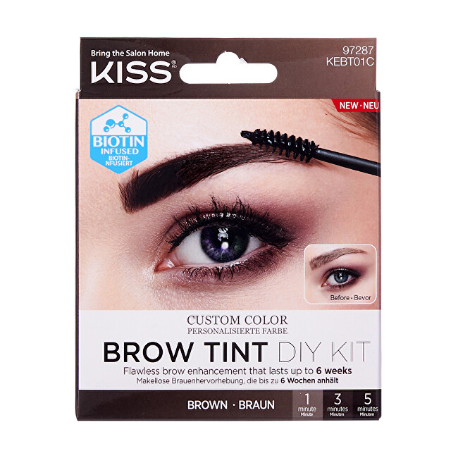 Kiss Brow Tint Diy Kit 20 ml Black 20ml antakių modeliavimo paletė