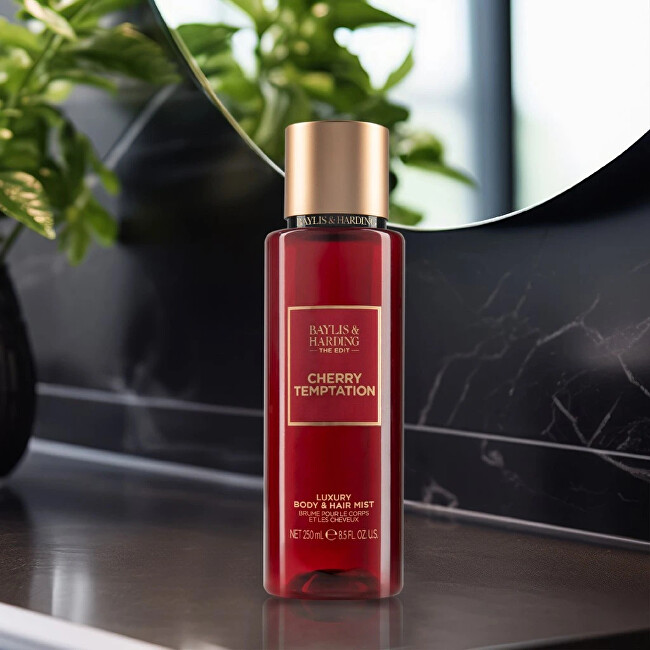 Baylis & Harding The Edit Cherry Temptation body and hair mist (Luxury Body & Hair Mist) 250 ml 250ml nenuplaunama plaukų priežiūros priemonė