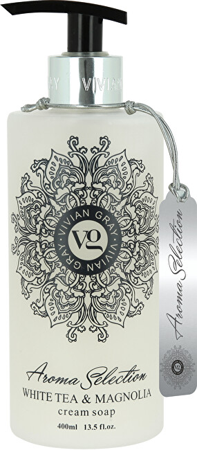 Vivian Gray Creamy liquid soap Aroma Selection White Tea & Magnolia (Cream Soap) Rankų priežiūros priemonė Moterims