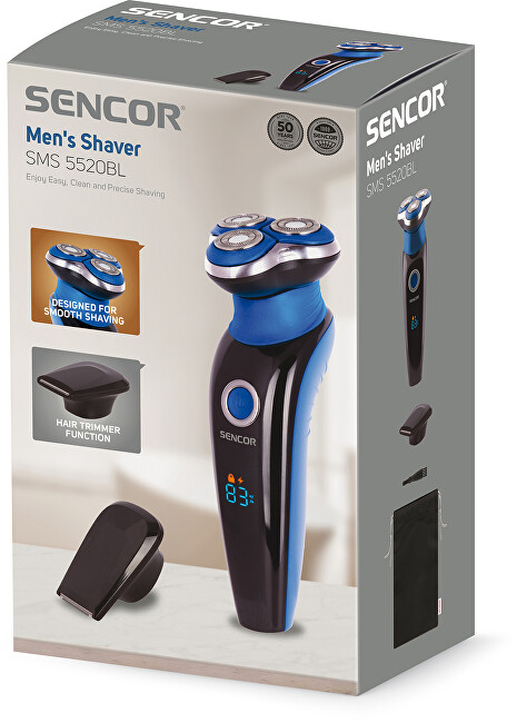Sencor Men&acute;s shaver with trimmer SMS 5520BL Vyrams