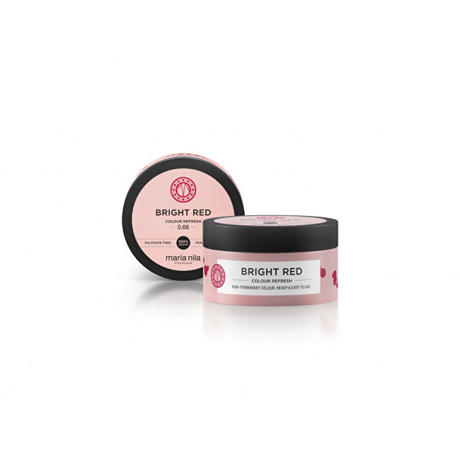 Maria Nila Gentle nourishing mask without permanent color pigments 0.66 Bright Red ( Colour Refresh Mask) 100ml Moterims