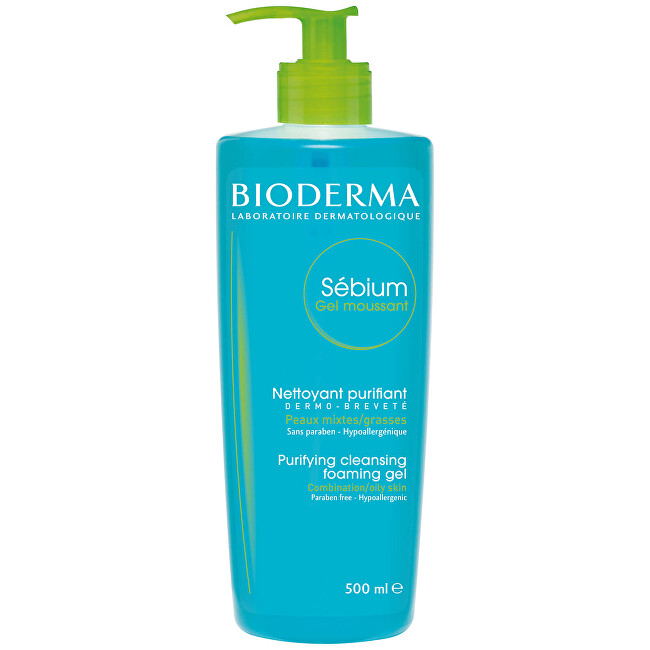 BIODERMA Purifying And Foaming Gel Foaming Cleansing Gel For Combination To Oily Skin 200ml makiažo valiklis