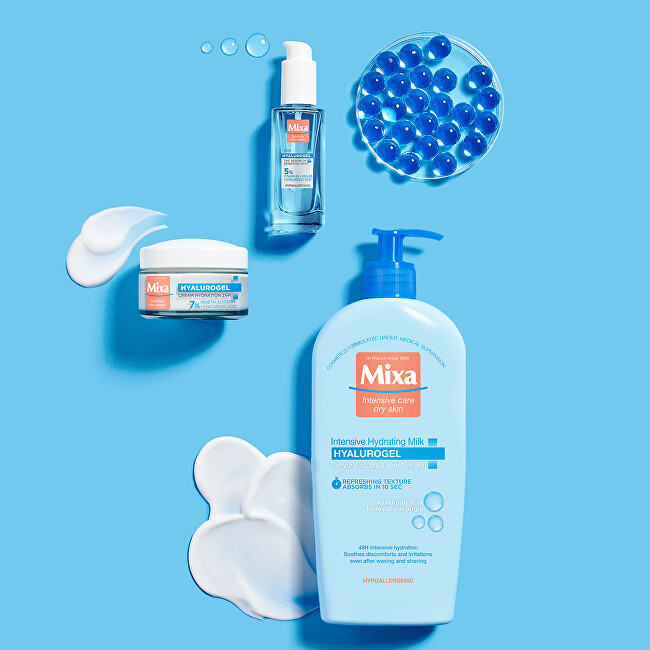 Mixa Moisturizing Body Lotion for Dry and Sensitive Skin Hyalurogel (Intensive Hydrating Milk) 400 ml 400ml Moterims