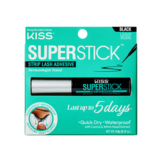 Kiss Super Stick 5-Day Extended Wear (Strip Lash Adhesive) 4.8 g Black dirbtinės blakstienos