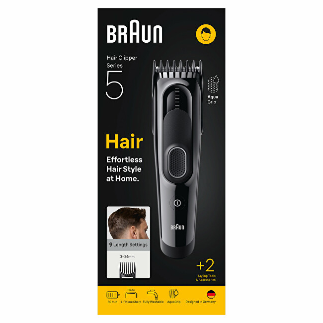 Braun Hair clipper Series 5 HC5510 Black plaukų segtukas