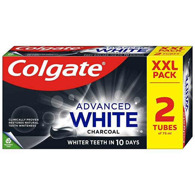 Colgate Advanced White Charcoal Whitening Toothpaste 2 x 75 ml 75ml dantų pasta