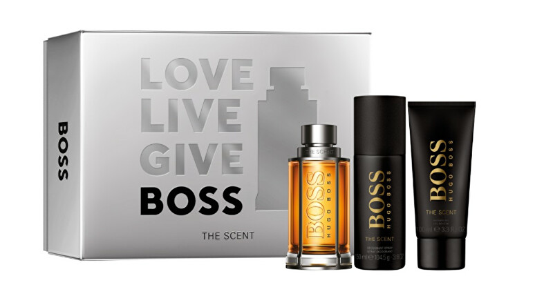 Hugo Boss Boss The Scent - EDT 100 ml + deodorant spray 150 ml + shower gel 100 ml 100ml Boss The Scent - EDT 100 ml + deodorant spray 150 ml + shower gel 100 ml Kvepalai Vyrams Rinkinys