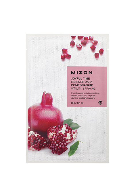 Mizon Joyful Time (Essence Mask Pomegranate) 23 g Glossy 3D mask with pomegranate apple for vitality and skin firming Moterims