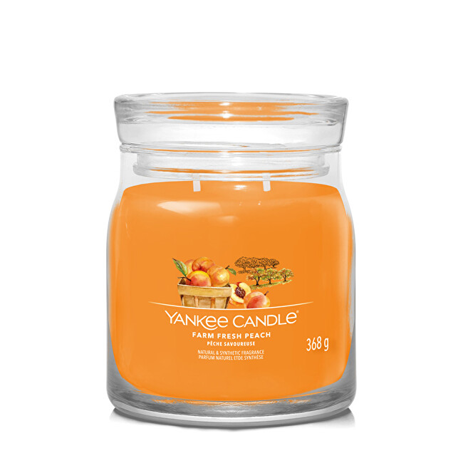 Yankee Candle Aromatic candle Signature glass medium Farm Fresh Peach 368 g Unisex
