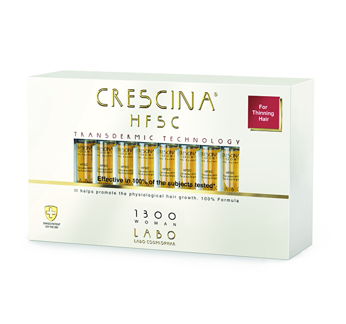 Crescina Hair growth support for women Transdermic grade 1300 (advanced stage) 20 x 3.5 ml 3.5ml Moterims
